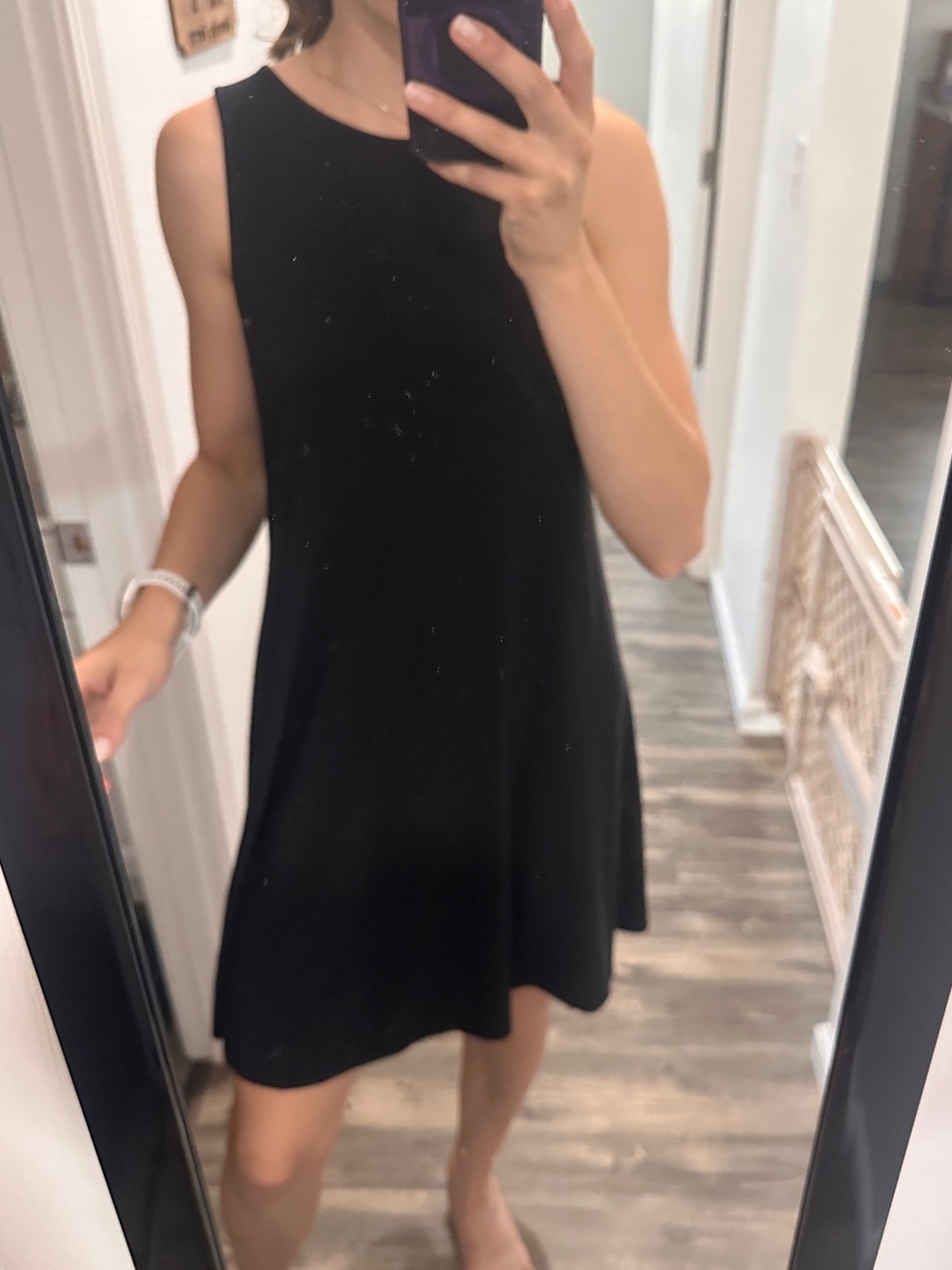 Anne Klein Black Sleeveless Shift Dress